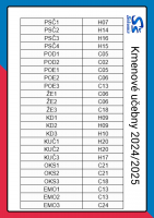 Rozpis kmenových učeben