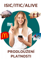PRODLOUŽENÍ PLATNOSTI PRŮKAZŮ ISIC/ITIC/ALIVE
