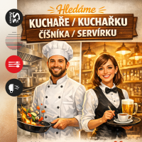Nabídka práce – kuchař / kuchařka, číšník / servírka