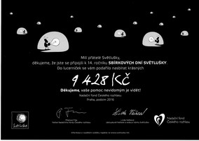 Poděkování naší škole