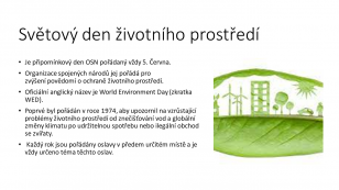 Projektová hodina „Den Země“