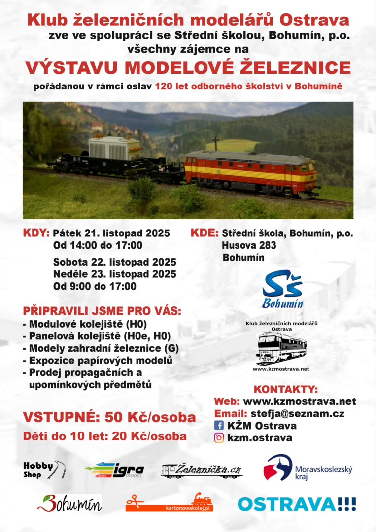 Výstava železničních modelů 21. - 23. 11. 2025