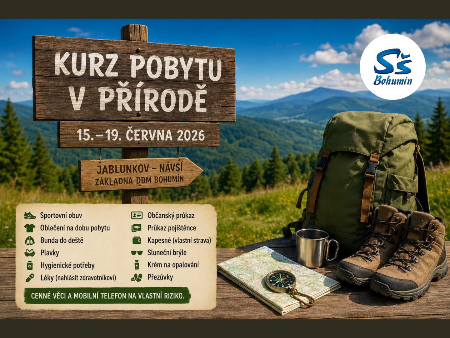 Kurz pobytu v přírodě - Základna Jablunkov